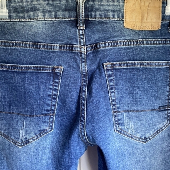 👖 Aeropostale Men's Super Skinny Jeans 30x30 Acid Wash Denim Edgy Cool Streetwe - Picture 5 of 8